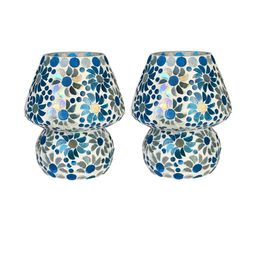 SOMIL Multicoloured Printed Glass Cylindrical Shaped Table Lamp-image-87
