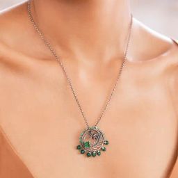 Shaya 92.5 Sterling Silver Develop Oxidized Necklace-20