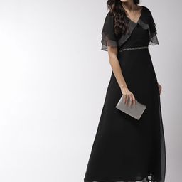 MISH Black V-Neck Maxi Dress-picture-33