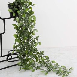 Kuber Industries Mini Plastic Potted Vine Plant for Home Office Decoration-Green-53