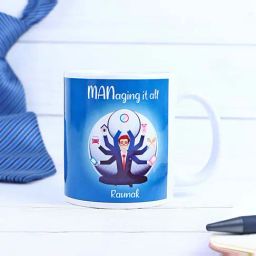 FNP White & Blue Ceramic Everyday Hero Mug For Him (325ml)-18