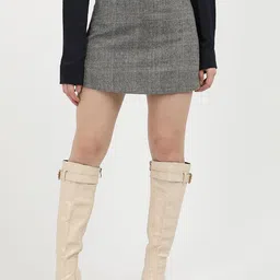 Tommy Hilfiger Checked A-Line Mini Skirts-image-4