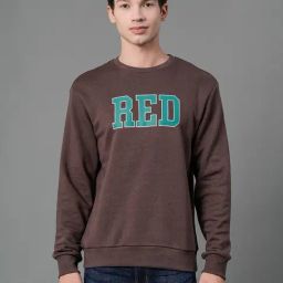 Red Tape Brown Regular Fit Graphic Sweatshirt-27