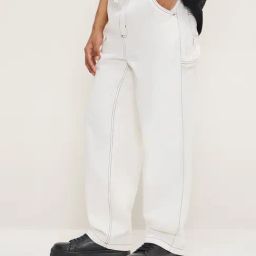 Nuon by Westside White Relaxed-Fit Mid-Rise Jeans-image-98