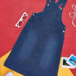 YU by Pantaloons Kids Blue Regular Fit Dungaree-image-92