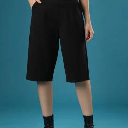Globus Black Relaxed Fit Mid Rise Culottes-picture-17