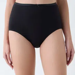 Wunderlove by Westside Black High-Rise Cotton-Blend Briefs - Pack of 3-picture-32