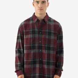 The Souled Store Red & Grey Relaxed Fit Check Shirt-image-64