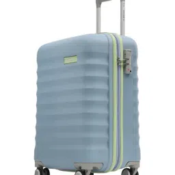 Uppercase Striker Light Blue Textured Small Hard Cabin Trolley Bag-image-82