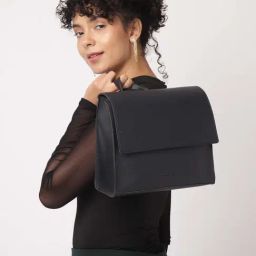 Fastrack Black Solid Medium Handbag-16