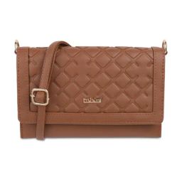 Mochi Tan Stylish Quilted Medium Cross Body Bag-34