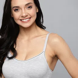 Mast & Harbour Grey Melange Solid Non-Wired Lightly Padded Everyday Bra-18