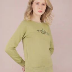 Crimsoune Club Green Graphic Print Sweatshirt-image-74
