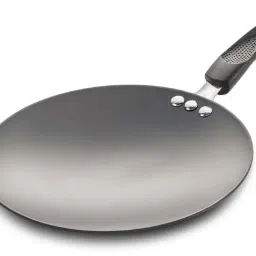 judge by prestige JUDGE Black Aluminium 25 cm Non-Stick Tawa - Set of 1 image 5