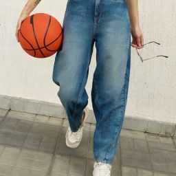 Hubberholme Blue Relaxed Fit High Rise Jeans-picture-11