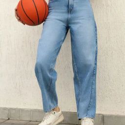 Hubberholme Blue Relaxed Fit High Rise Jeans-image-42