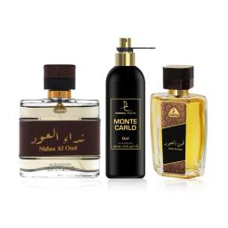 Dorall Collection Oriental Nidaa AI Oud, Monte Carlo Oud & Lahn AI Oud EDT - Pack of 3-image-61