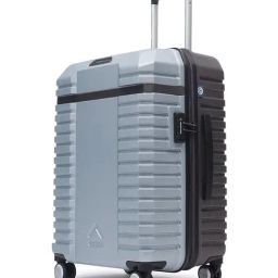 Uppercase Blaze Silver Textured Medium Hard Checked Luggage-55