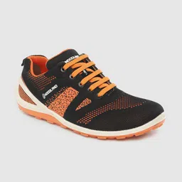 Woodland Men Black & Orange Woven Design Sneakers-picture-15