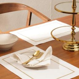 Pure Home and Living White Linen Embroidery Placemats-picture-25