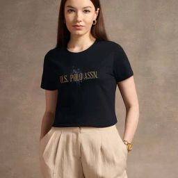 U.S. Polo Assn. Black Graphic Print T-Shirt-picture-22
