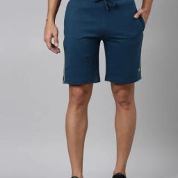 Dixcy Scott Originals Blue Cotton Regular Fit Shorts-image-11