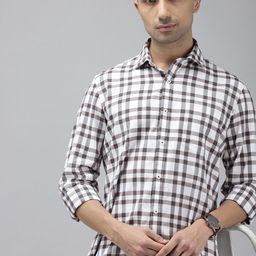 Van Heusen Sport Pure Cotton Slim Fit Checked Casual Shirt-image-37