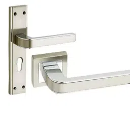 Quba Q 437 203.2 mm (8 Inch) Zinc Alloy SS and CP Finish Door Handle Set-picture-40