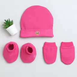 BUMZEE Infants Girls Cotton Beanie With Mitten & Booties-39