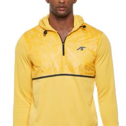 Alcis Yellow Full Sleeves Hooded T-Shirt-image-22