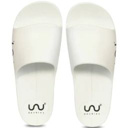 Doubleu Women's White Slides-22