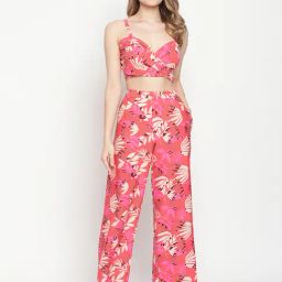 Erotissch Pink Printed Beachwear Co-Ord Set-picture-21