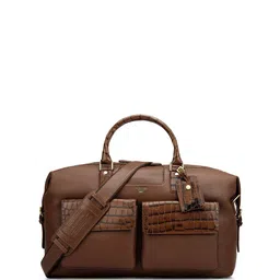 Da Milano Leather Textured Medium Casual Duffel Bag-image-84