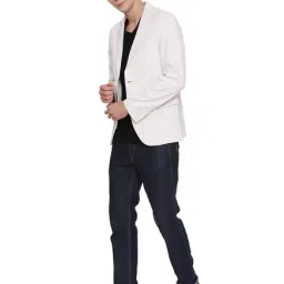Basics Ecru Notched Lapel Blazer image 4