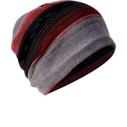 YOUSTYLO Unisex Red & Grey Printed Beanie-picture-20