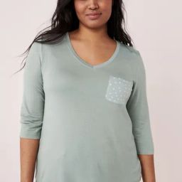 La Vie En Rose Green Plain T-Shirt-image-51