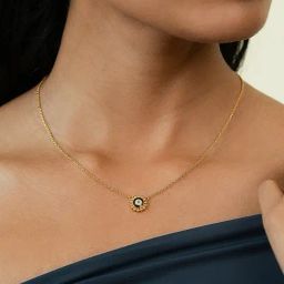 Shaya 92.5 Sterling Silver Gold Plated Urja Evil Eye Necklace for Women-image-56