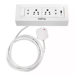 Palfrey Electric Extension Board  5A + 5A + 2 Universal Two Pin Socket + USB Socket with Master Switch and Heavy Duty 8 Meter Wire image 3