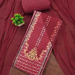 MANVAA Printed Viscose Rayon Unstitched Dress Material-picture-3