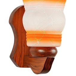 Somil Premium Designer Glass Wall / Night Lamp Elegant & Stylish Dcor Accent for Modern Interiors, color- Orange, White, Size:- 19 X 26.5 X 29 CM-image-97