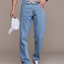 The Roadster Life Co. Men Pure Cotton Relaxed Fit Light Fade Jeans-picture-12