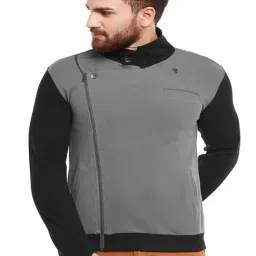 Hypernation Grey & Black Cotton Jacket-47