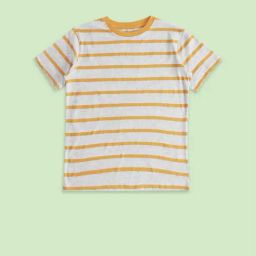 Pantaloons Junior Grey & Orange Cotton Striped T-Shirt-image-101
