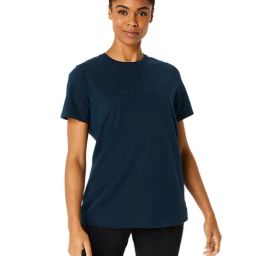Asics Training Core Graphic Dark Blue Printed T-Shirt-12