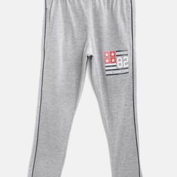 CHIMPRALA Kids Grey Melange Solid Cotton Antimicrobial Track Pants-image-74
