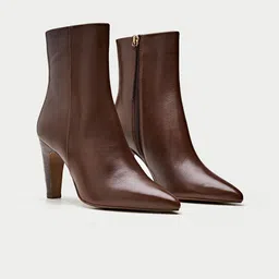 Oroh Women Leather Pointed Toe Regular Boots-image-81
