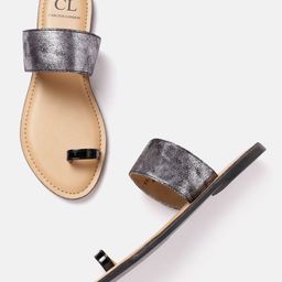 Carlton London Women Shimmery One Toe Flats-picture-55