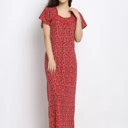 Secret Wish Women Red Printed Maxi-image-95