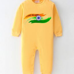 BLUSHES Infants Independence Day Theme Printed Pure Cotton Round Neck Romper-image-50
