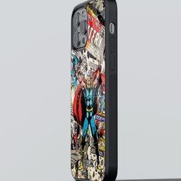 macmerise Red & Blue Comic Thor Printed Iphone 12 Pro Max Glass Phone Case-10